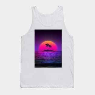 Beach Sunset 80s Tank Top